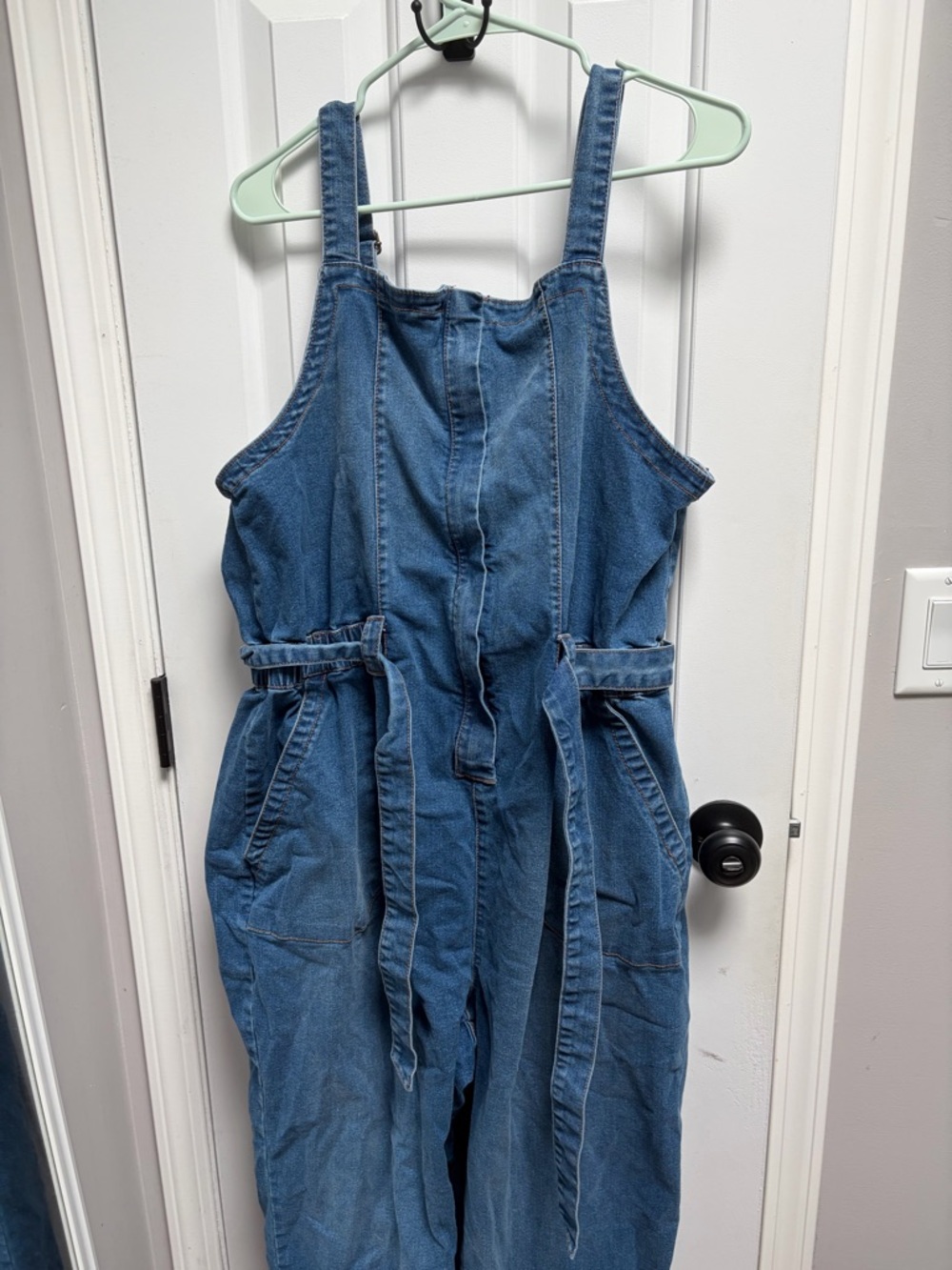 Celebrity Pink Light Blue Denim Overalls